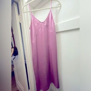 Everlane tea length silk dress